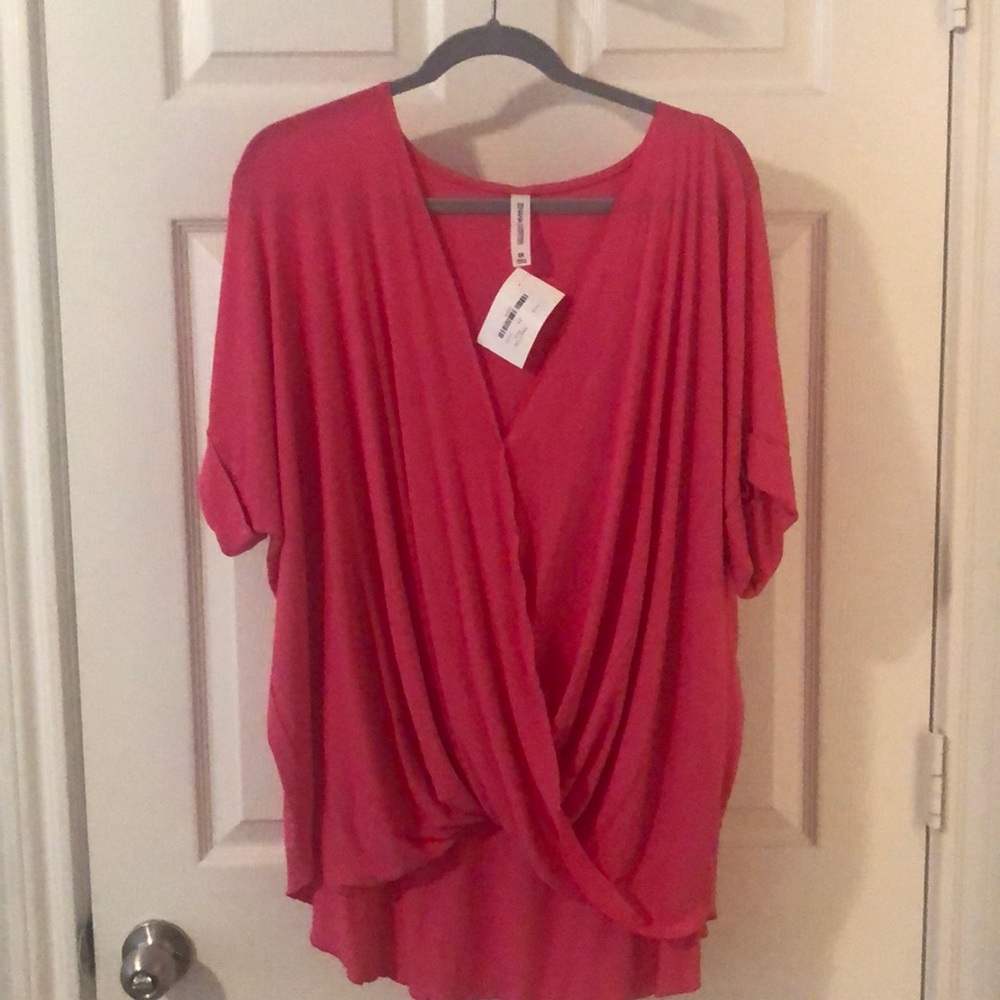zenana outfitters sherri top pink NWT